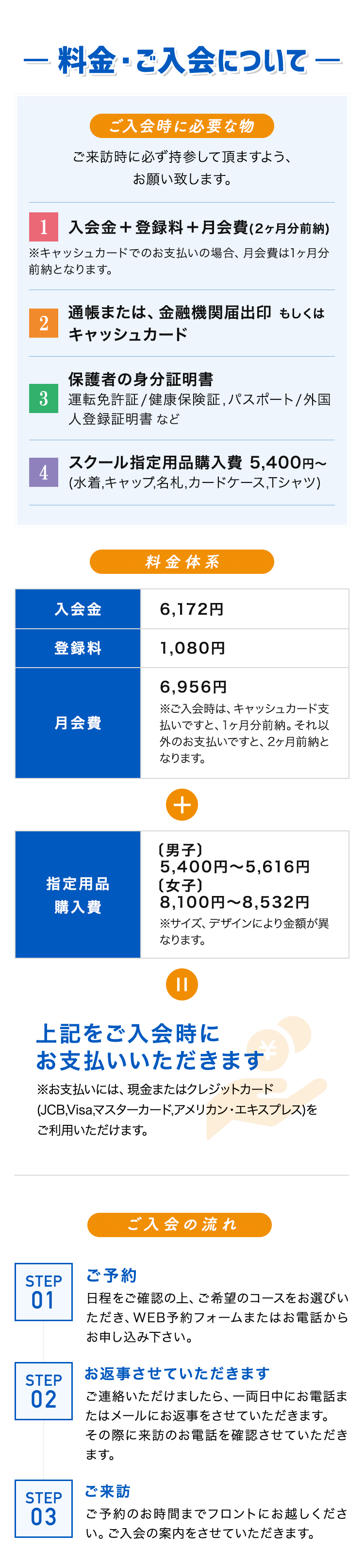 料金・ご入会について